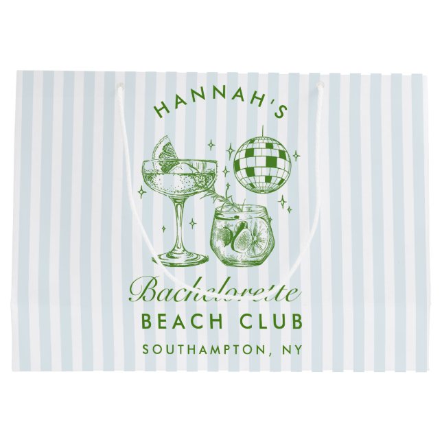 Retro Modern Vintage Blue Bachelorette (Baksidan)