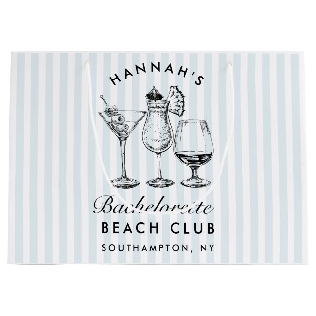 Retro Modern Vintage Blue Bachelorette (Framsidan)