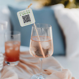 Retro Modern Vintage Gul Ogift QR-kod Fyrkantigt Klistermärke