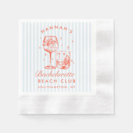 Retro Moderna Henpartyn Blå Pappersservetter