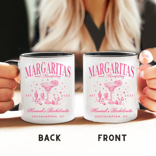 Retro Moderna Margaritas och Äktenskap Randig Bach Kaffemugg