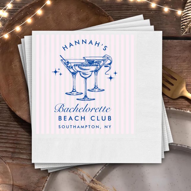 Retro Moderna Sjungande Blå Pappersservetter (Skapare uppladdad)