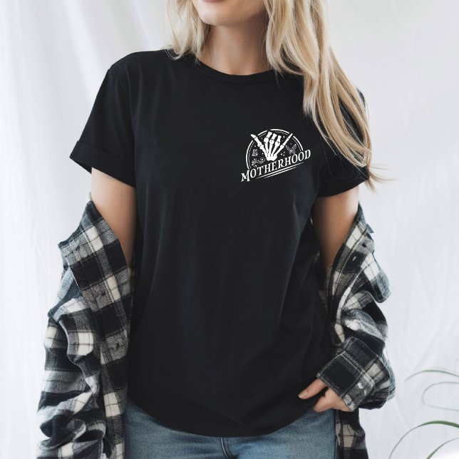 Retro moderskap rock skelett Sarcastic Mamma prese T Shirt (Skapare uppladdad)