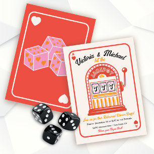 Retro-Modet Slå Jackpot-platsen Maskin Party Inbjudningar