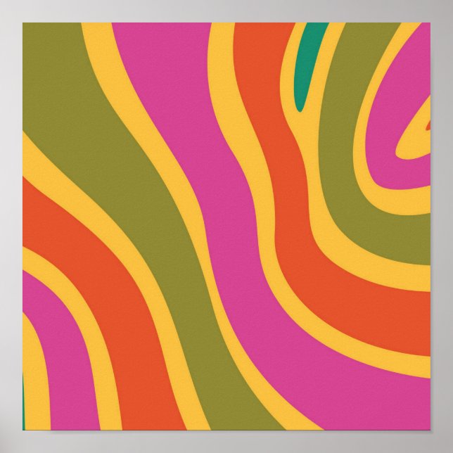 Retro-Modets Abstrakt i mitten av århundradet Poster (Framsidan)