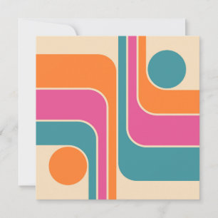 Retro modulärt geometriskt formspråk inbjudningar