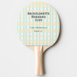 RETRO MOGENHELG FÖR HEN KLUBB BLÅ GUL DATUM PINGISRACKET