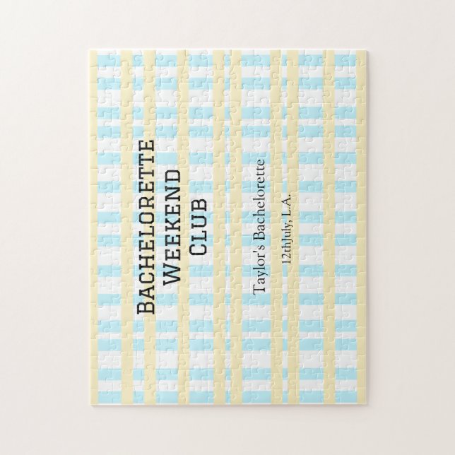 RETRO MOGENSTUND HELG KLUBB BLÅ GUL DATUM PUSSEL (Vertikal)