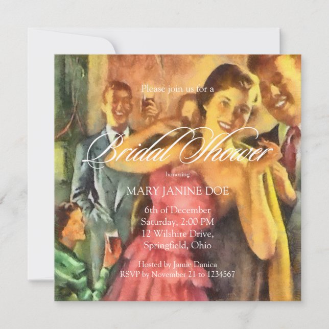 Retro-Möhippa Inbjudningar (Framsida)