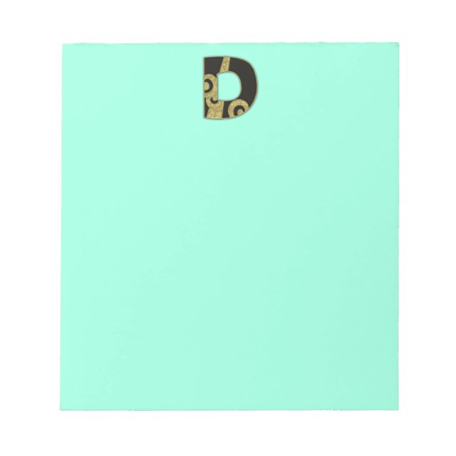 retro monogram - D Anteckningsblock (Framsida)