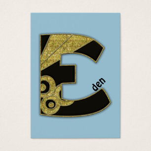 retro monogram - E Visitkort