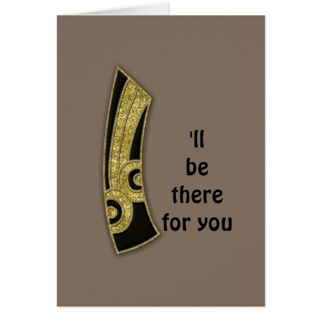 retro monogram - I Hälsningskort (Framsidan)