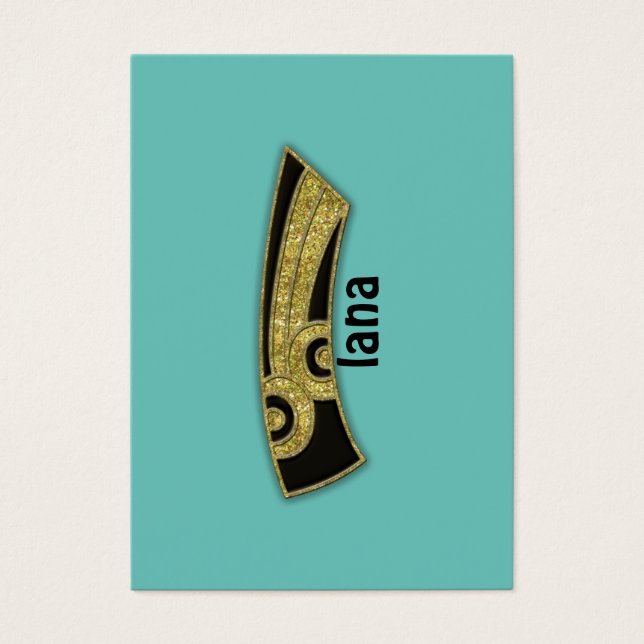 retro monogram - I Visitkort (Framsidan)