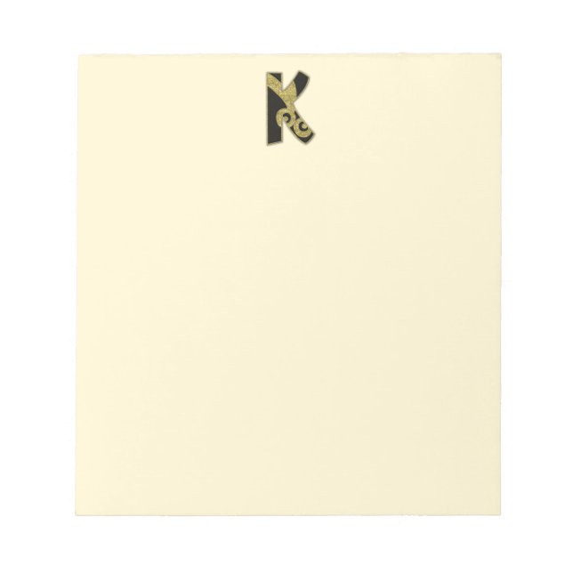 retro monogram - K Anteckningsblock (Framsida)
