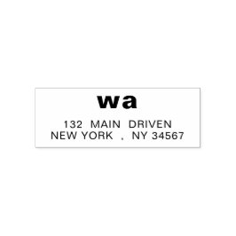 Retro Monogram | Minimalist Return Address Design Självfärgande Stämpel