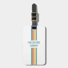 Retro Monogram Minimalistiska Ränder Bagagebricka