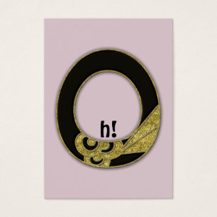 retro monogram - O Visitkort