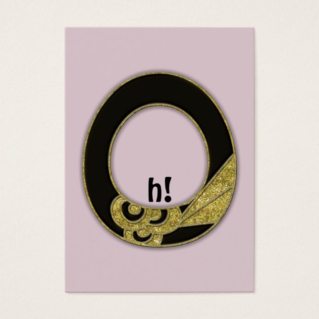 retro monogram - O Visitkort (Framsidan)