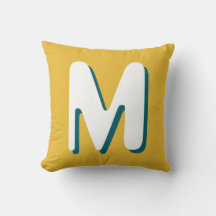 Retro Monogram Turkos Vit Gul