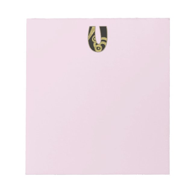 retro monogram - U Anteckningsblock (Framsida)