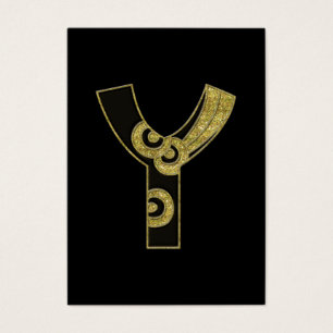 retro monogram - Y Visitkort
