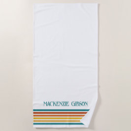 Retro Monogrammed Minimalist Stripes