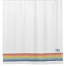 Retro Monogrammed Minimalist Stripes