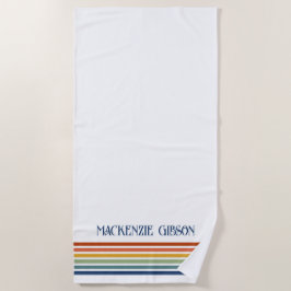 Retro Monogrammed Minimalist Stripes