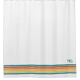 Retro Monogrammed Minimalist Stripes