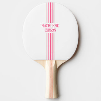 Retro Monogrammed Minimalist Stripes Pingisracket