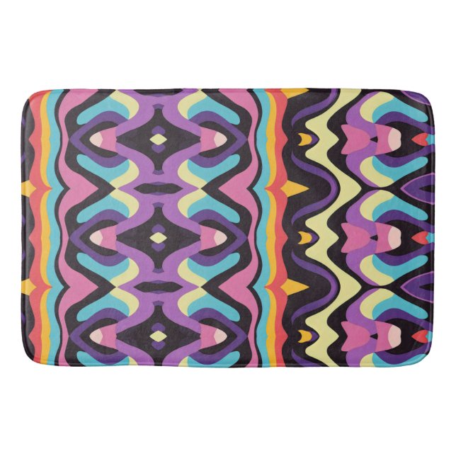 Retro Mönster Badrumsmatta (Framsidan)