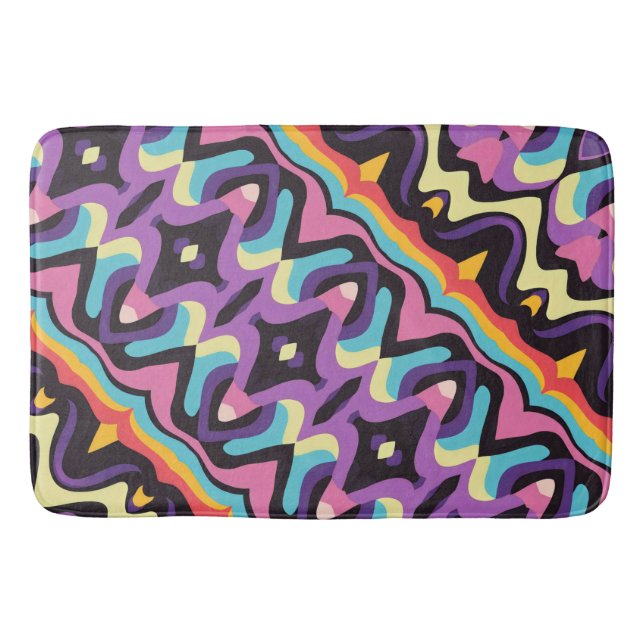 Retro Mönster Badrumsmatta (Framsidan)