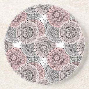 Retro, mönster, blått och rosa, elegant underlägg