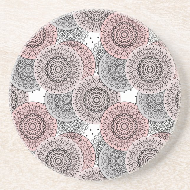 Retro, mönster, blått och rosa, elegant underlägg (Framsidan)