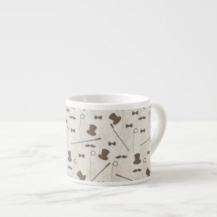 Retro mönster för man 2 espressomugg