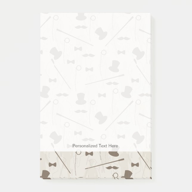 Retro mönster för man 2 post-it block (Framsida)