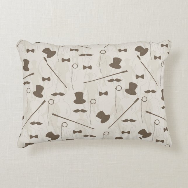 Retro mönster för man 2 prydnadskudde (Framsidan)