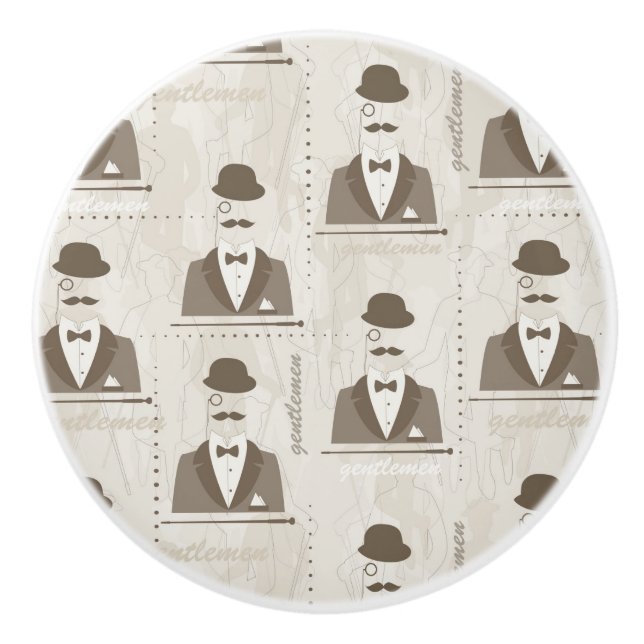 Retro mönster för man knopp (Framsidan)