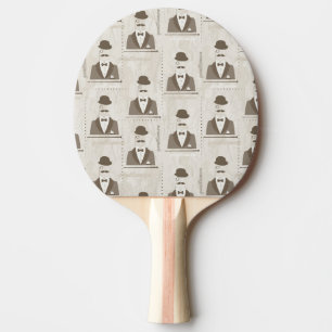 Retro mönster för man pingisracket