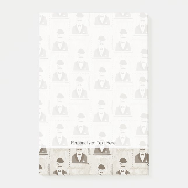 Retro mönster för man post-it block (Framsida)