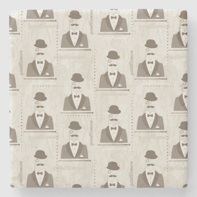 Retro mönster för man stenunderlägg (Framsidan)