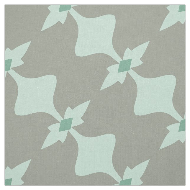 Retro mönster för moderiktiga Mintgrå färg Tyg (Provkarta)