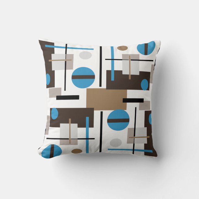 Retro mönster för stilabstraktdesign kudde (Framsida)
