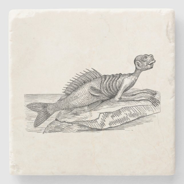 Retro monster för varelse för hav för stenunderlägg (Framsidan)