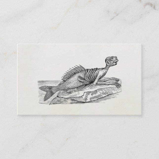 Retro monster för varelse för hav för visitkort (Framsida)