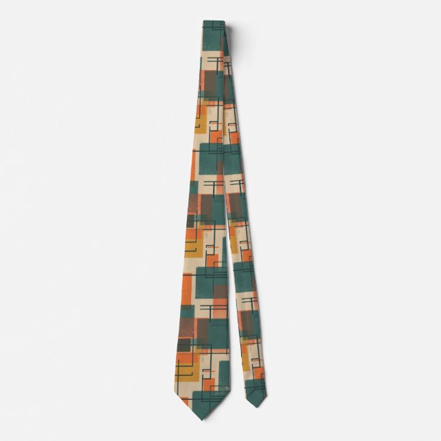 Retro-mönster i modern abstrakt stil från mitten a slips (Framsida)