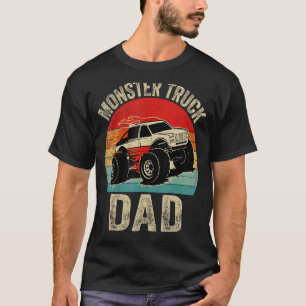Retro Monster Lastbil Pappa Vintage Sunset Lastbil T Shirt