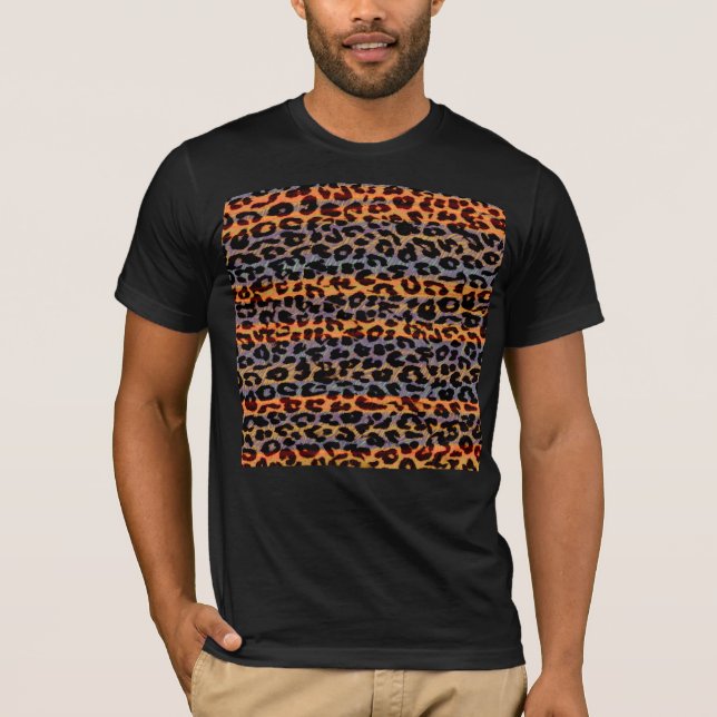 Retro mönster leopard päls struktur tee (Framsida)
