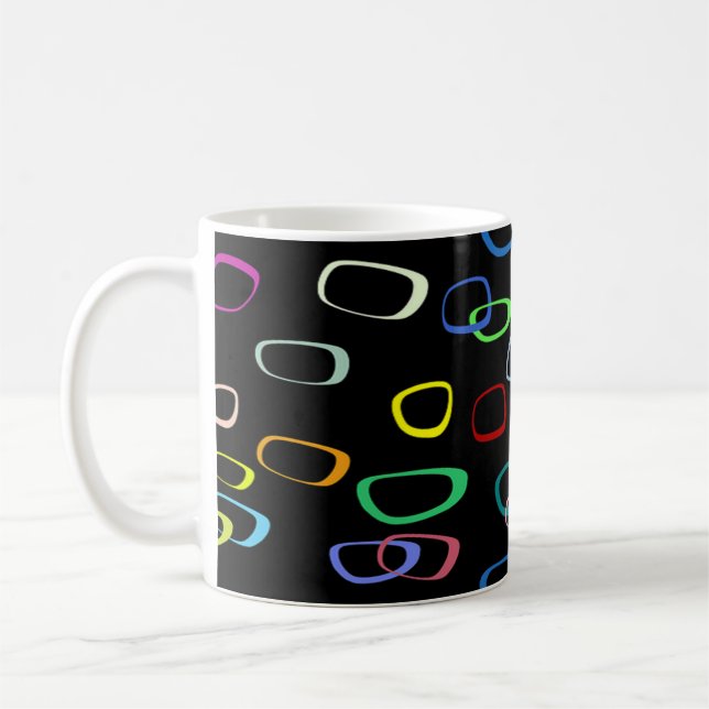 Retro mönster på kaffemugg (Vänster)