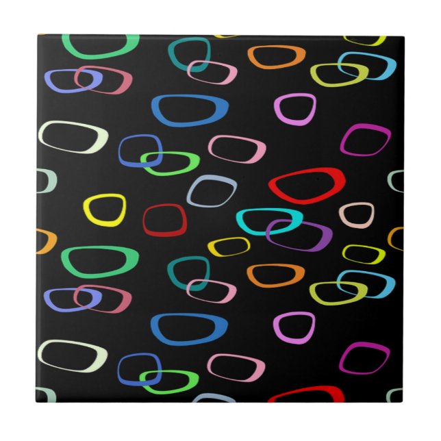 Retro mönster på kakelplatta (Framsidan)